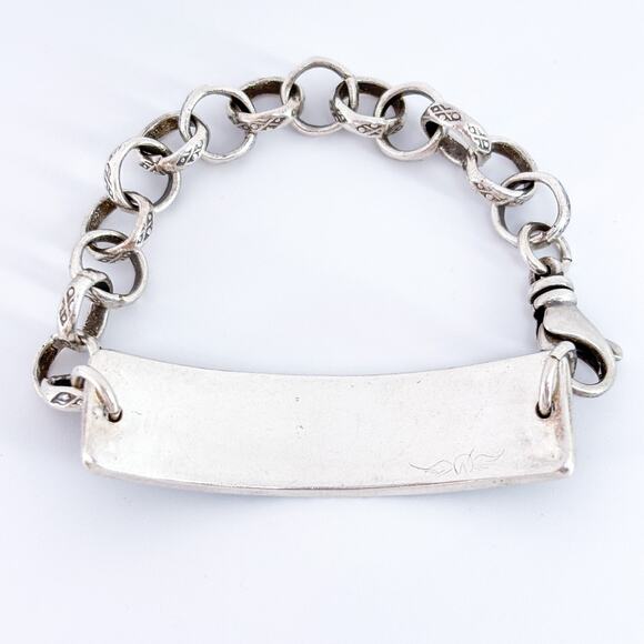 Vintage Sterling Silver Woodland Moonlit Night Bracelet 6.5” - Picture 4 of 7